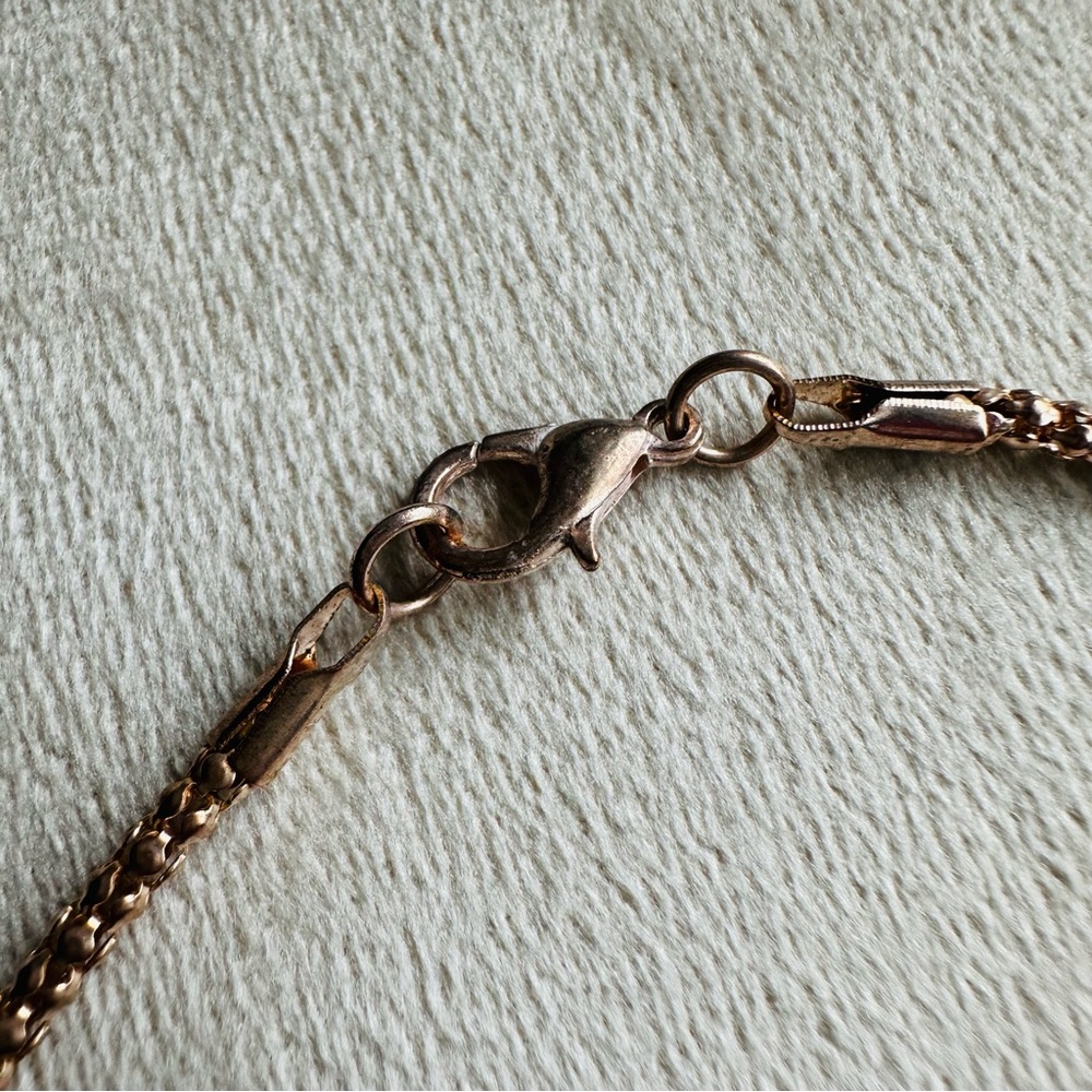 Rose Gold Tone Popcorn Chain Necklace | Classic Long Layering Chain 28” - Picture 6 of 8